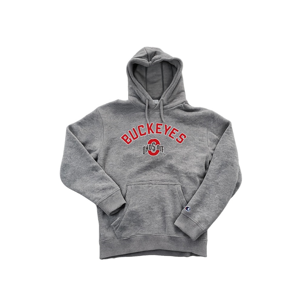 Champion Ohio State Buckeyes Hoodie Mens Medium Gray NCAA Pullover Sweatshirt